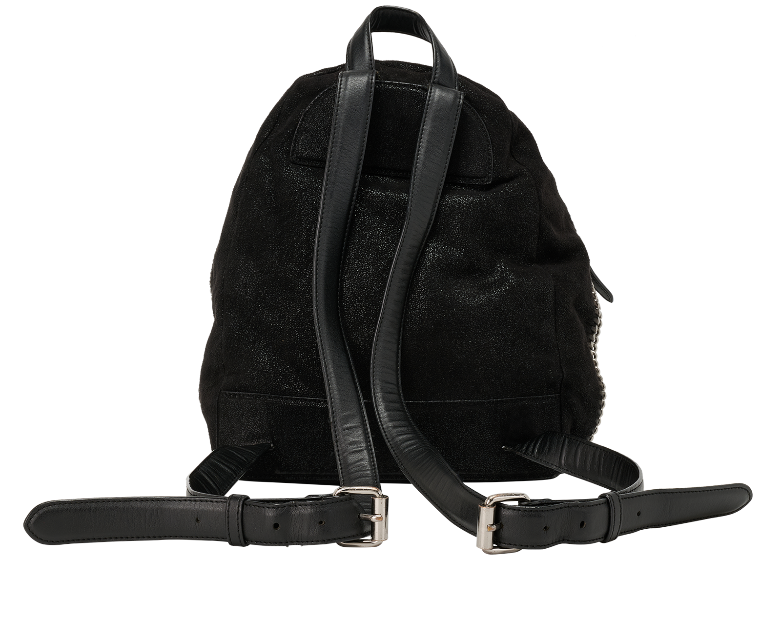 Mini Falabella Backpack, &pound;195, Handbags, Black, Faux Leather, Back view